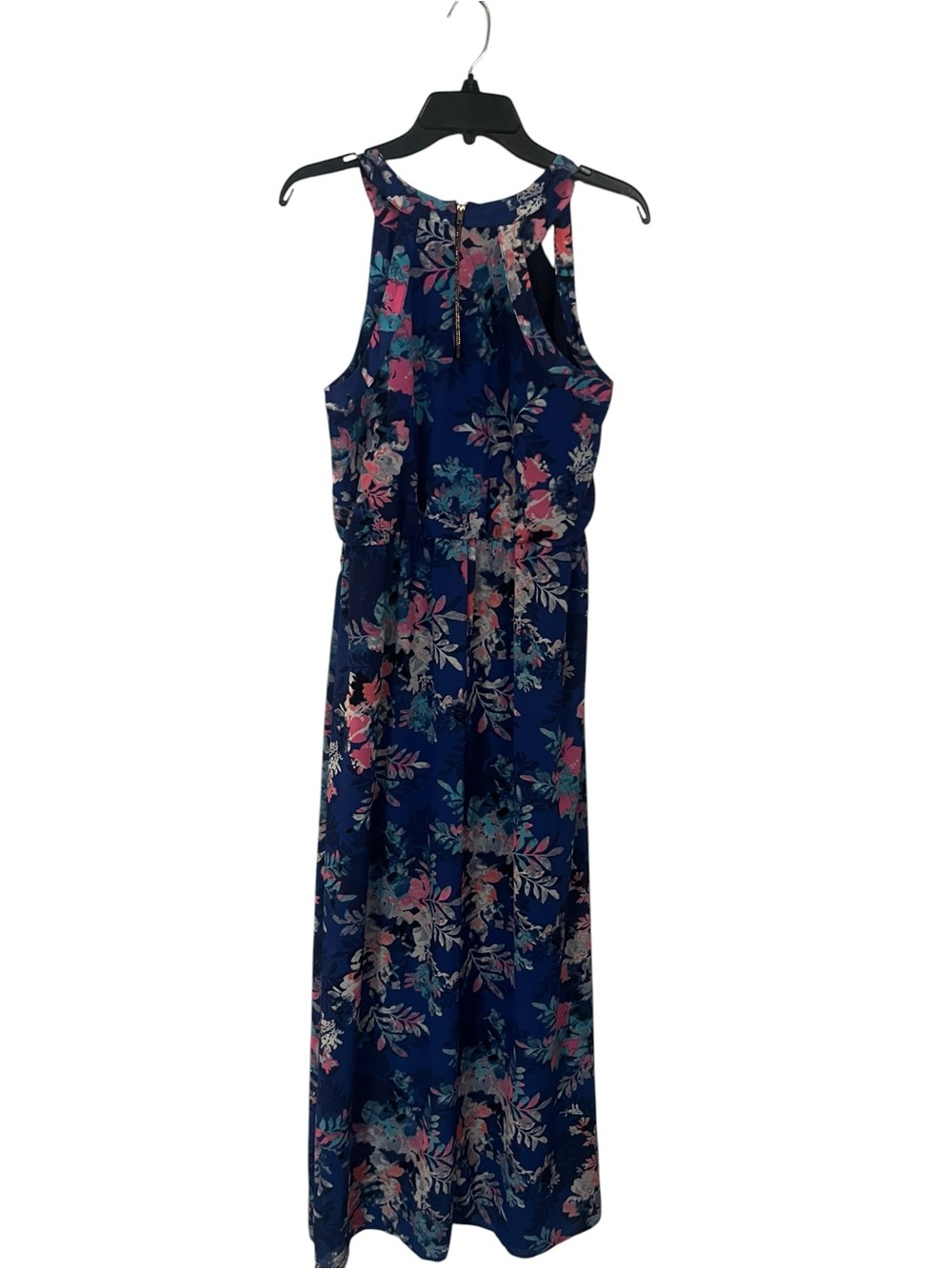 Xhilaration Navy Floral Halter Maxi Dress